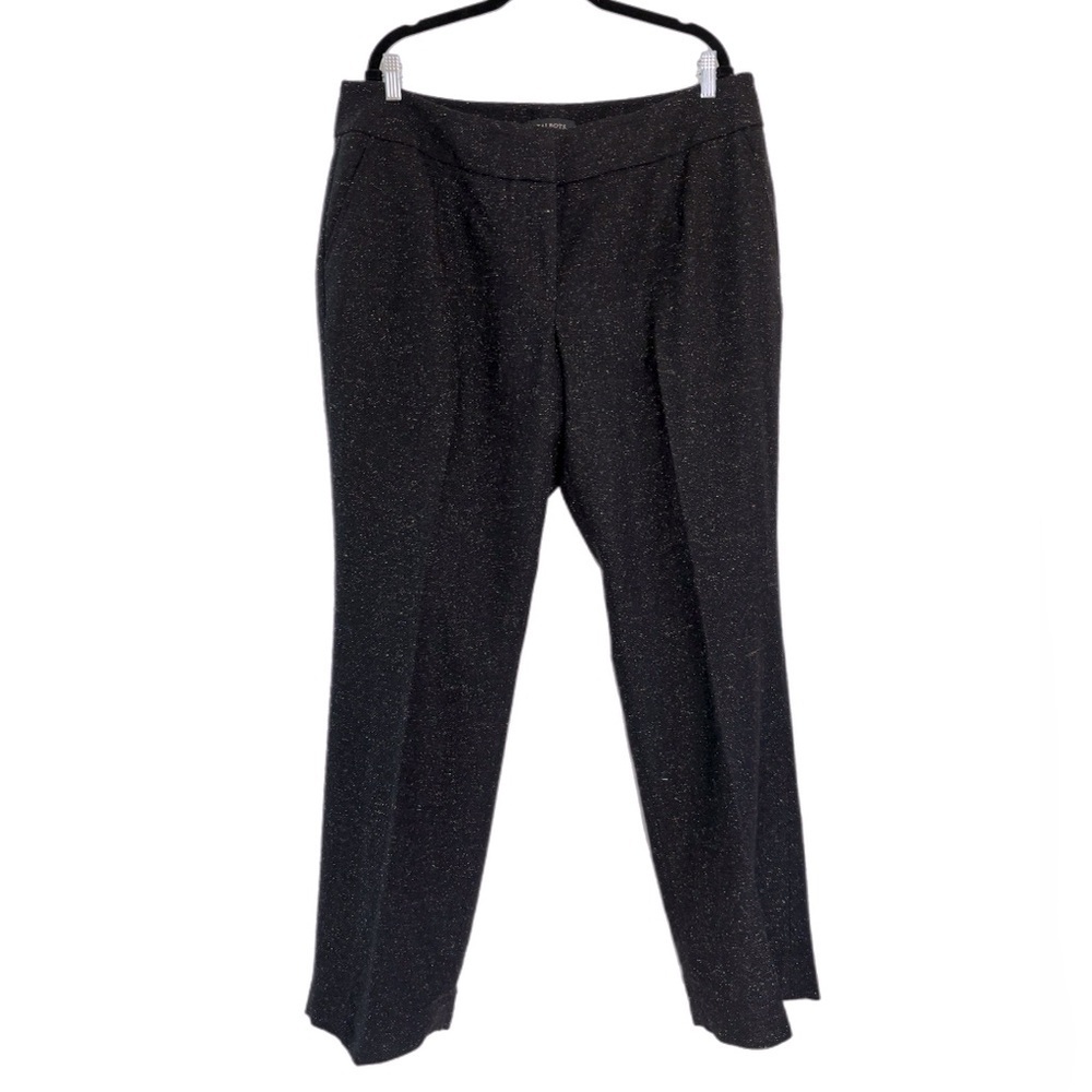 Talbots black wool blend speckled trousers